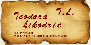 Teodora Likodrić vizit kartica